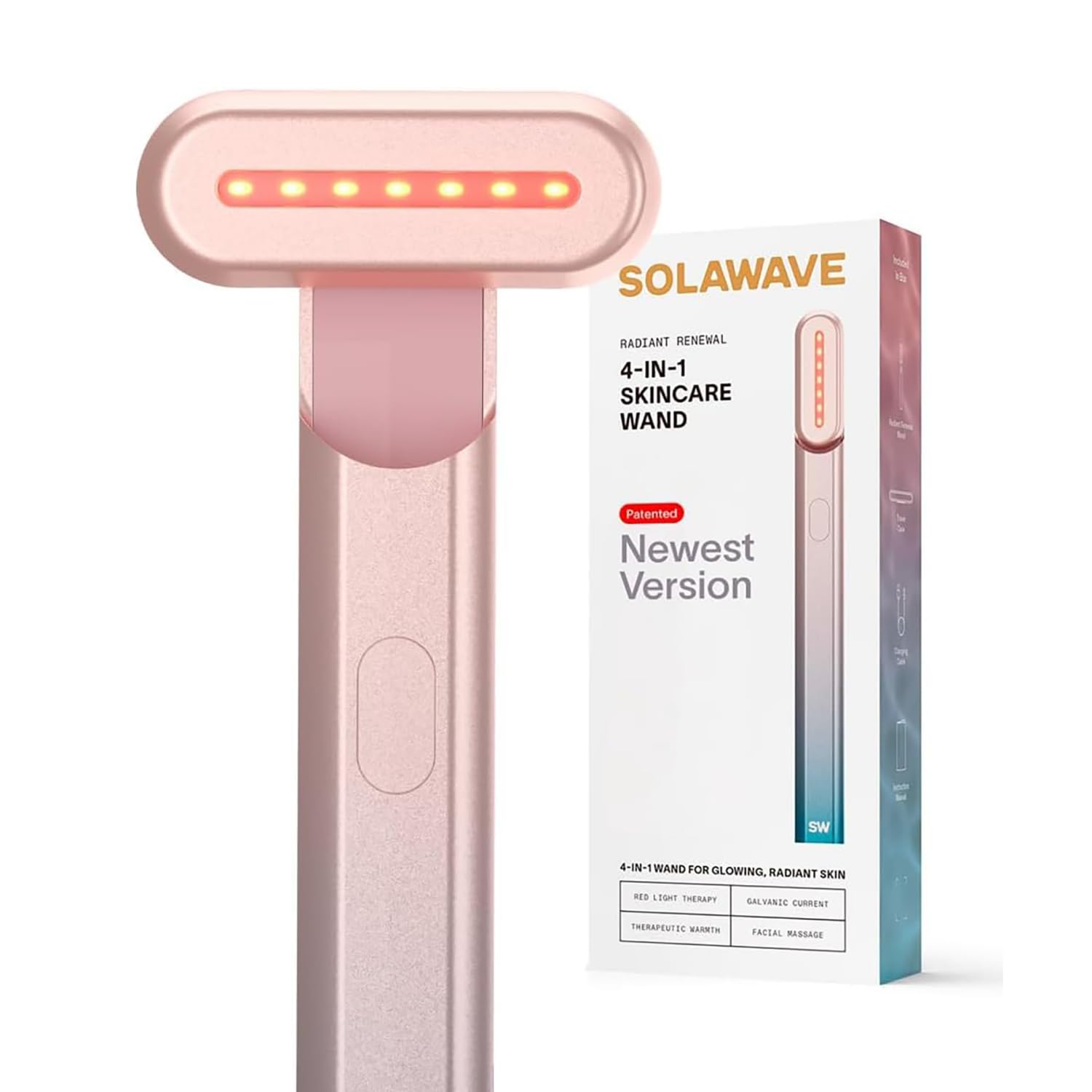 Solawave 4-in-1 Red Light Therapy Wand for Face & Neck | Beauty Device with Galvanic Current, Massager & Warmth | Anti-Aging, Wrinkle Reduction, Skin Tightening, Depuffing & Rejuvenation (Ombre) Solawave 4-in-1 Red Light Therapy Wand for Face & Neck | Beauty Device with Galvanic Current, Massager & Warmth | Anti-Aging, Wrinkle Reduction, Skin Tightening, Depuffing & Rejuvenation (Ombre)