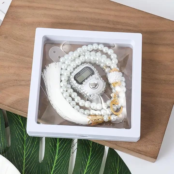 Image of Luxury Gifts Beads Prayer Tasbeeh with Digital Tally Counter Visible Box Tasbih Gift Set (Random Colour)