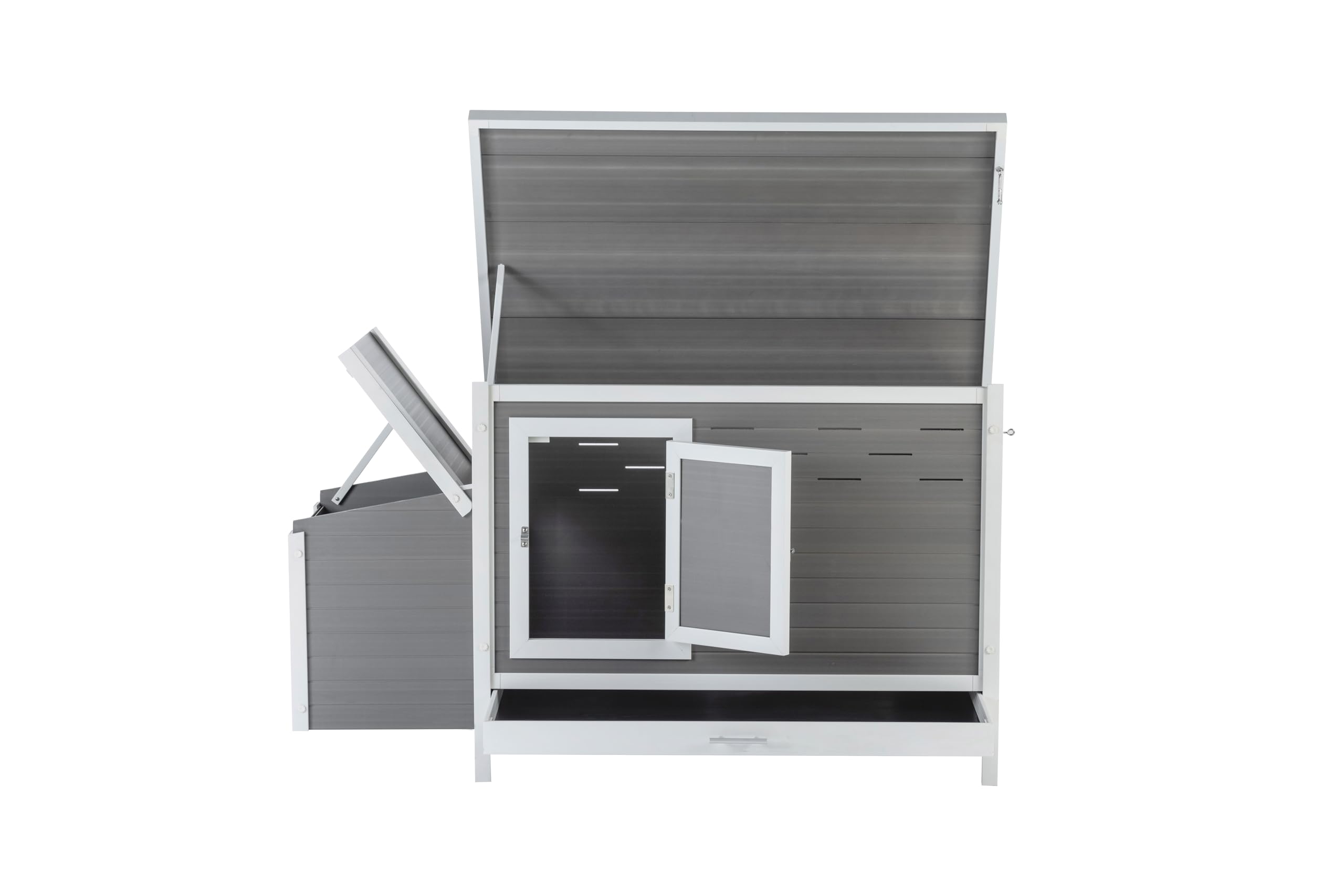 Gallinero Atlanta para Exterior, Capacidad 4-6 Aves - ECOFLEX Material sostenible y Duradero. Fácil Montaje