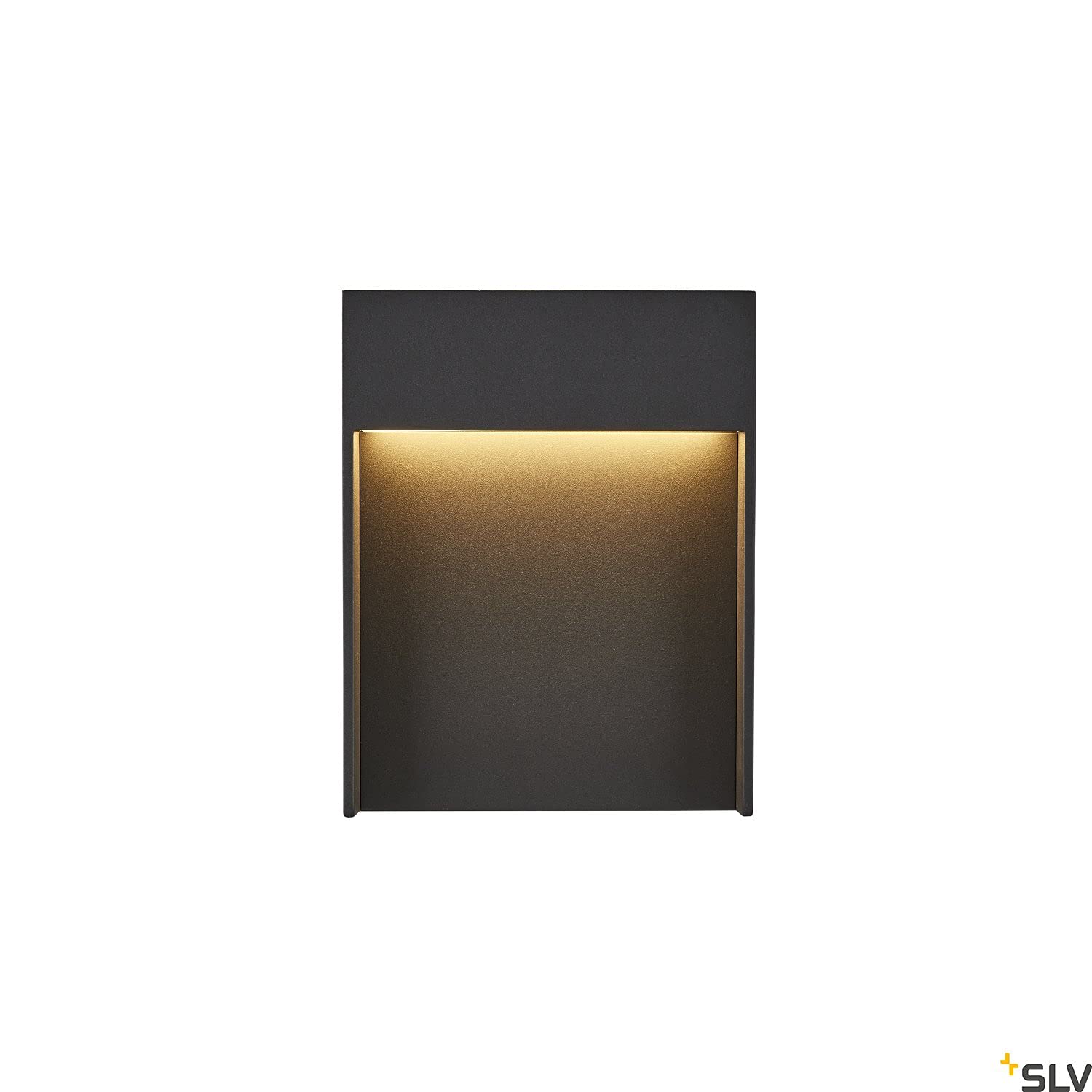 SLV LED Wandleuchte FLATT für die Außenbeleuchtung von Hauseingang, Wänden, Wegen, Terrassen, Fassaden, Treppen | LED Wandlampe, Aussenleuchte, Gartenlampe // CCT Switch (3000K/4000K), 460 Lumen, 14W