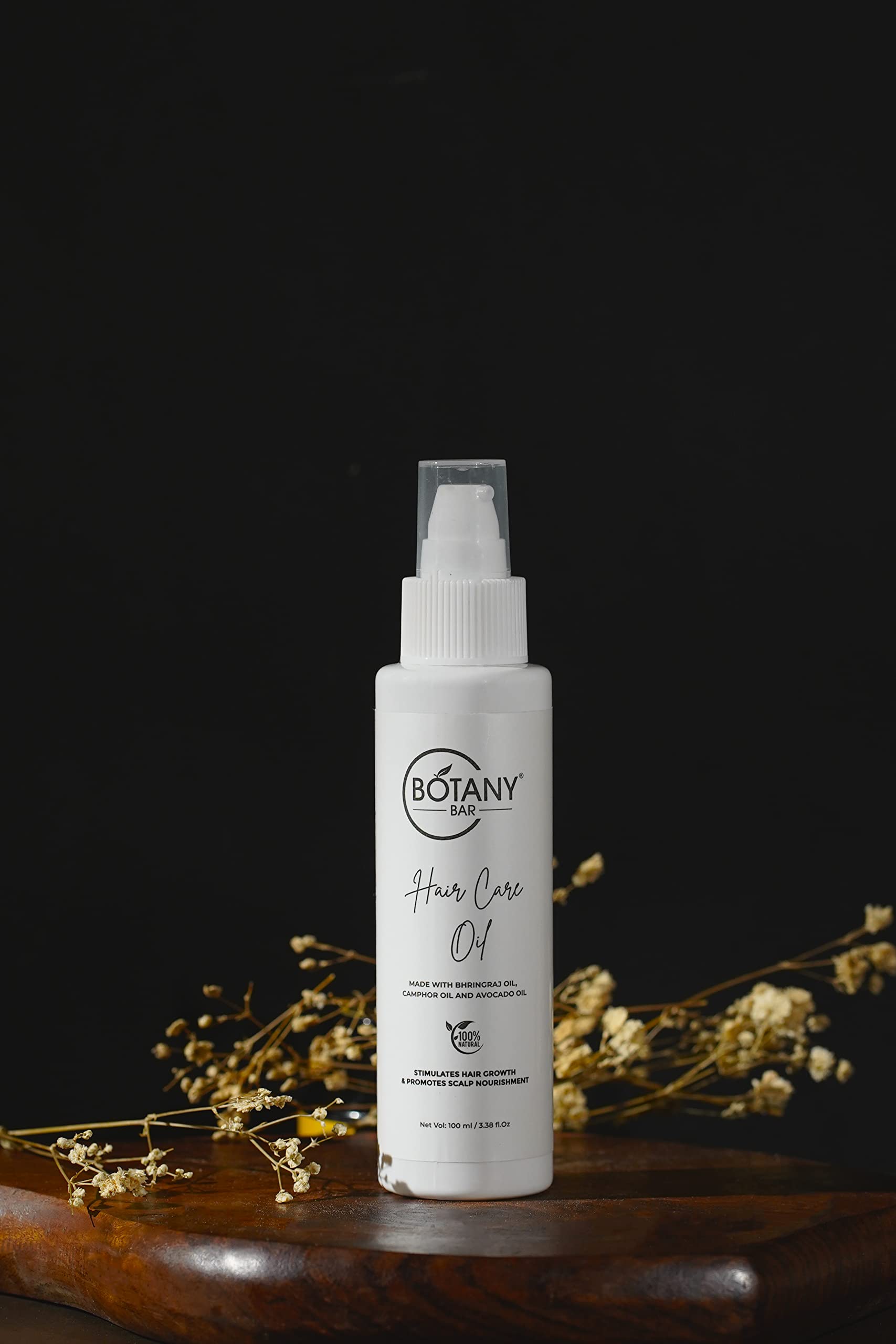 BOTANY BARHair Care Oil, Bhringraj Oil + Avocado Oil + Tea Tree Oil, 100% Natural Hair Growth and Anti Hair Fall Oil, Hair & Scalp Nourishment, Hair Shine and Volume, 100 ml