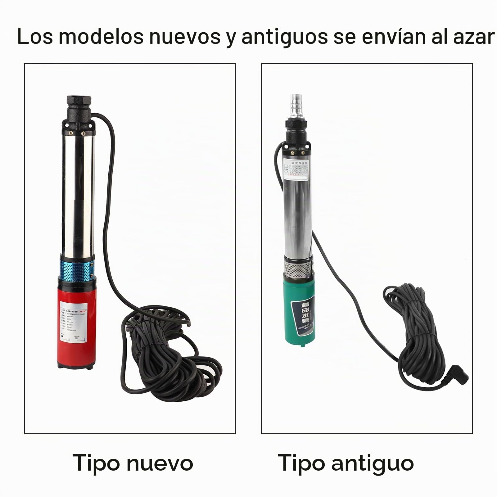 Bomba de Agua Solar Sumergible, 48/60V CC, 380W, Acero Inoxidable, Cable 20M, Flujo 5M3/H, para Pozos Profundos, Riego Agrícola, Estanques