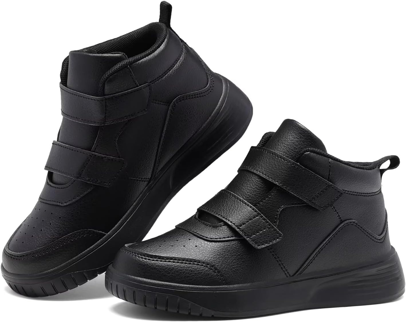 Boys Girls Sneakers for Kids High Top Casual Lightweight Classic Adjustable Strap Dual Hook and Loops Running Shoes - Image 4