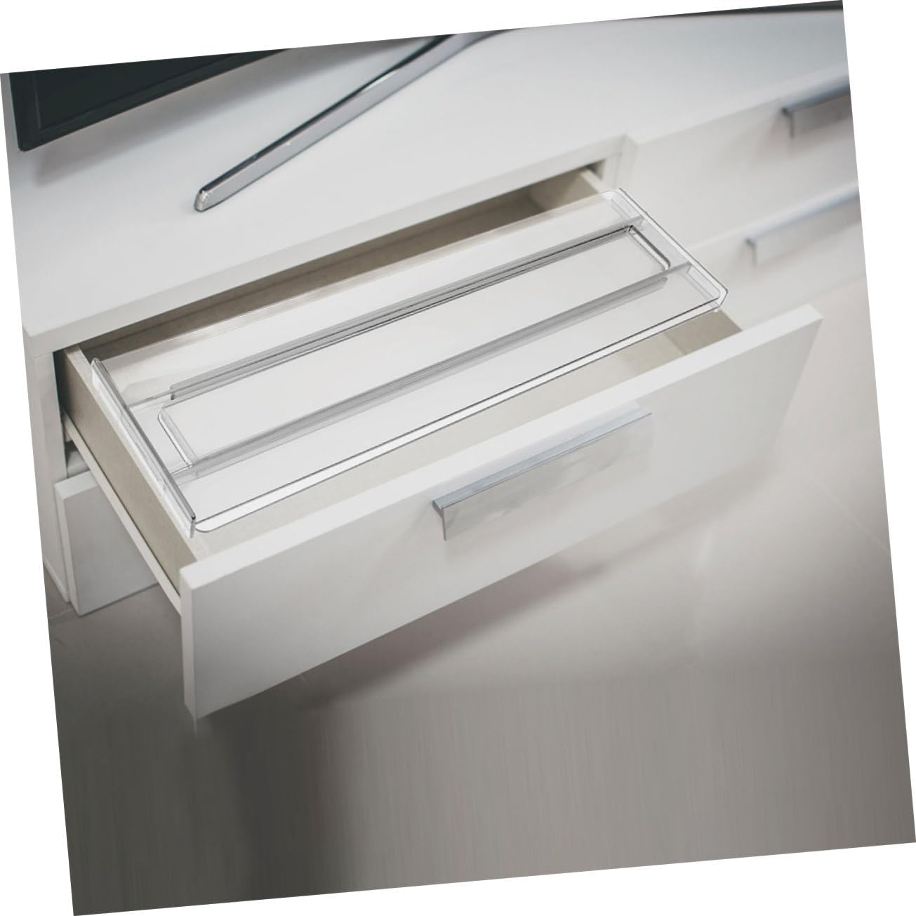 MAGICLULU 8Pcs Adjustable Clear Drawer Dividers Expandable Organizers for Socks Underwear and Clothing Storage Efficient and Easy to Install Drawer Separator for Bedroom and Kitchen