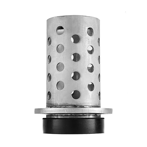 Vista 111 de DZQ Frasco de fundición perforada al vacío, acero inoxidable 304 con brida con base de bebedero de goma, varios tamaños para fundición de metal