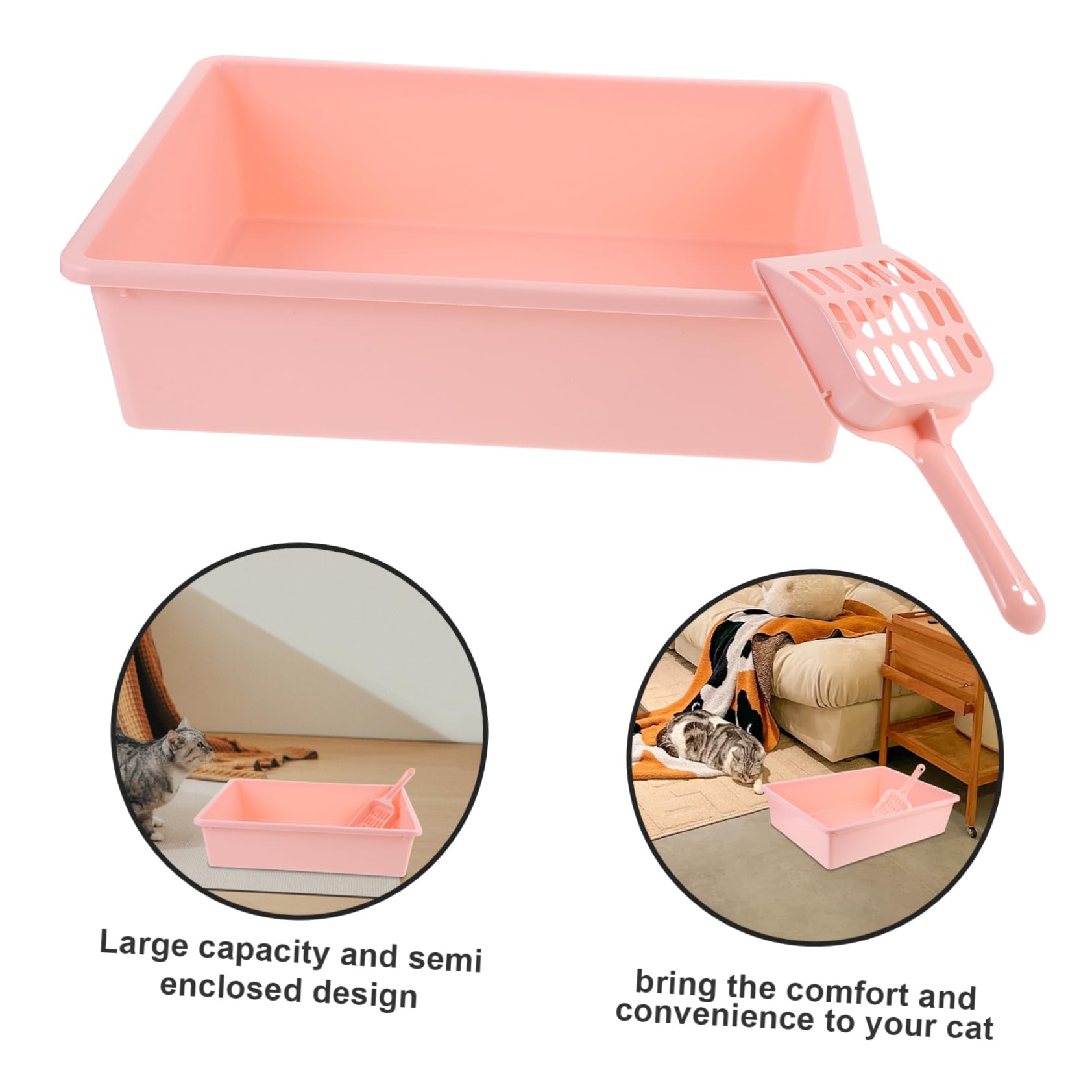 1set Lettiera Per Gatti Portatile Con Scopino Lettiera Per Gatti Di Design Pratico Adatta Per Uso Domestico e Viaggi Piccola Include Scopino Per Pulizia Facile