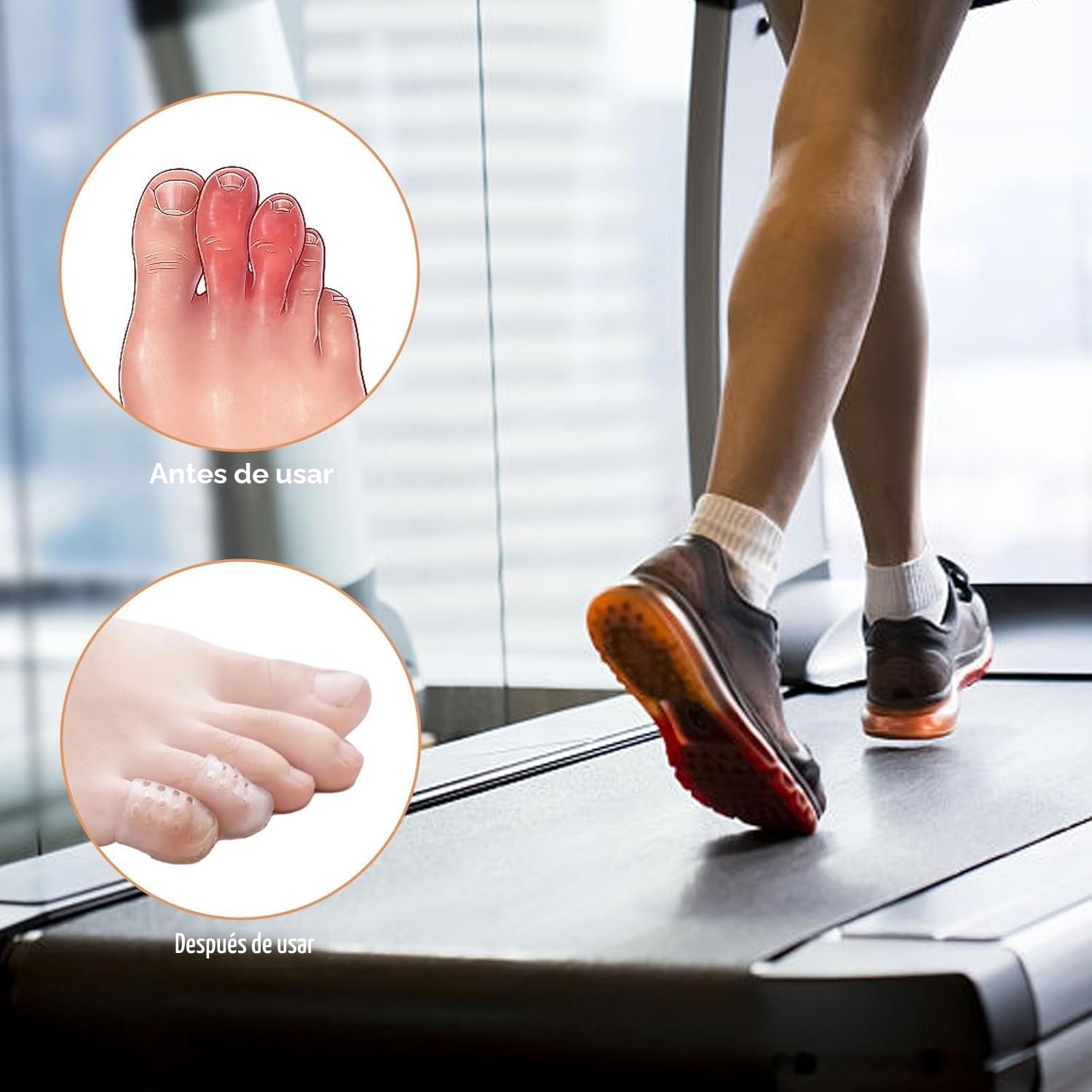 55 Piezas Protección de Dedo Del Pie Transparente, Silicona de Protección de Los Pies, Protección de Los Pies Silicona Transpirable, Silicona-Fricción de Protección de Los Pies Adecuado Caminar Correr