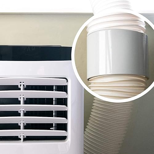 Miniatura 7 de HOXHA Paquete de 2 mangueras de aire acondicionado portátiles con acoplador de 5.9 pulgadas, manguera de conducto de ventilación de escape de CA