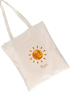 Lurrose Tote Bag di Tela Riutilizzabile Shopping Bag Grande Borsa di Tela con Chiusura Lampo per Della Spesa di Acquisto di Viaggi Uso Quotidiano