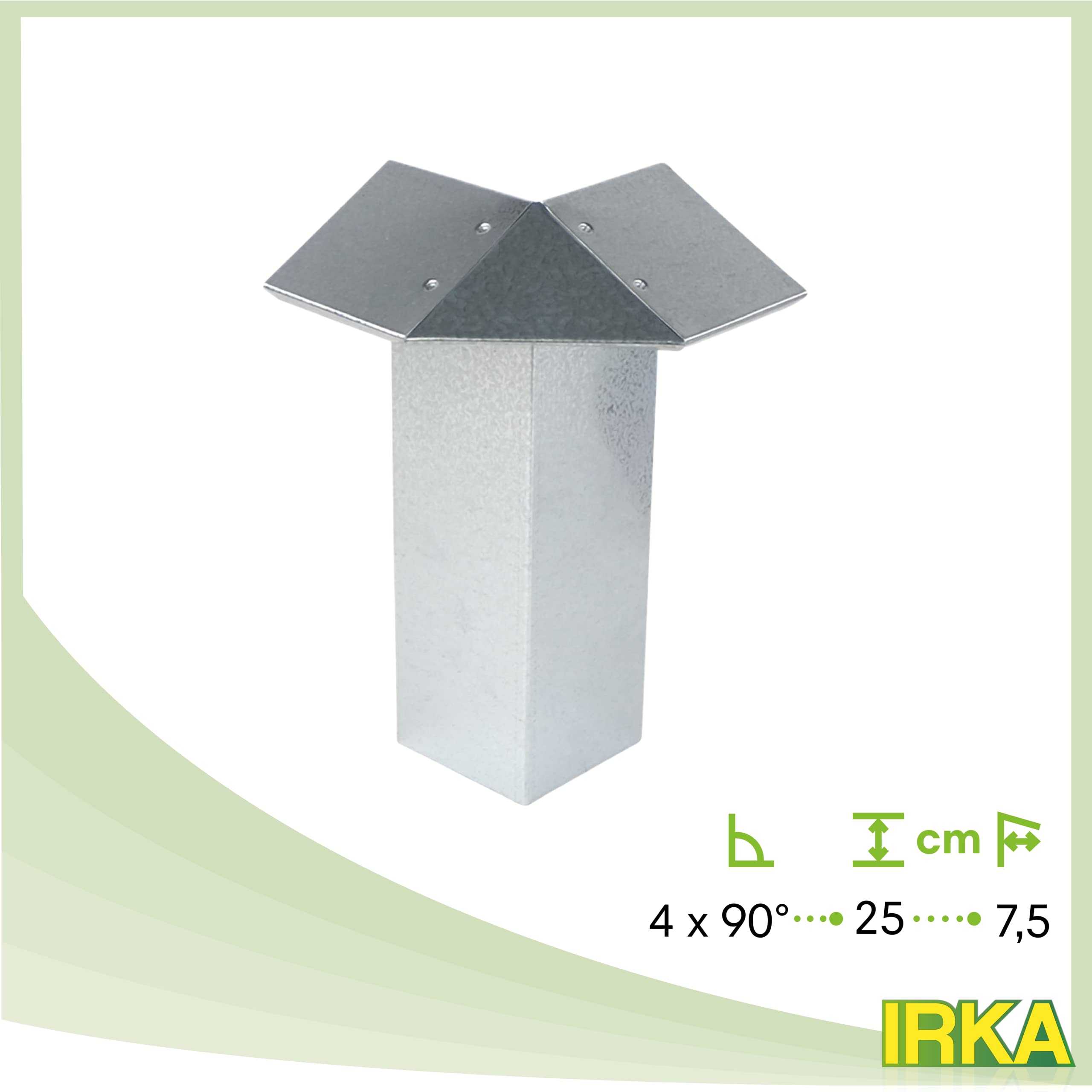 IRKA Schneckenzaun Typ2 Komplett-Set Alu Zink 25 x 0,05 cm | Beeteinfassung, 10x Seitenteil, 4X Eckverbinder