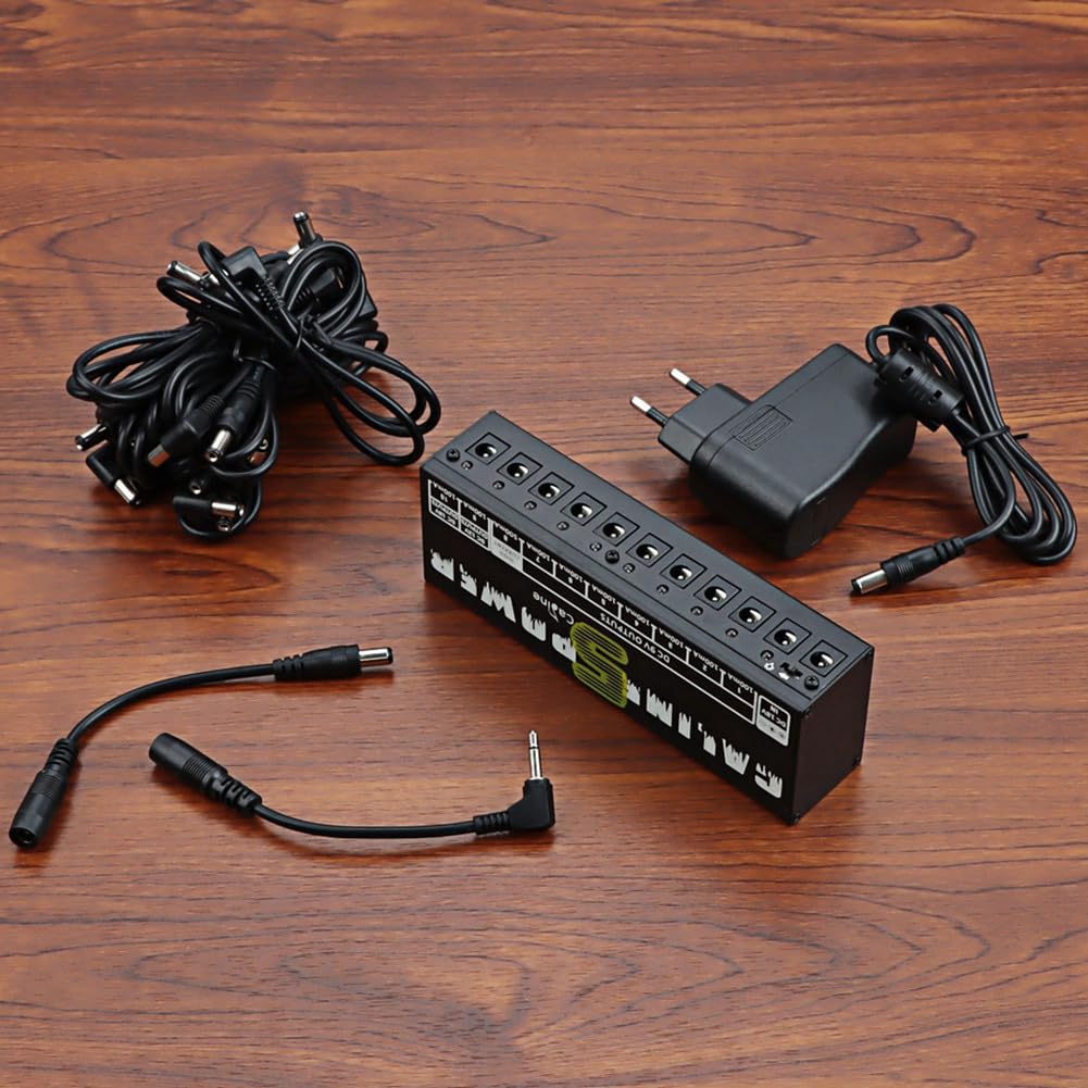 Alimentatore per Pedali Effetti per Chitarra CP-05 con Uscite DC 9V/12V/18V (Spina EU)