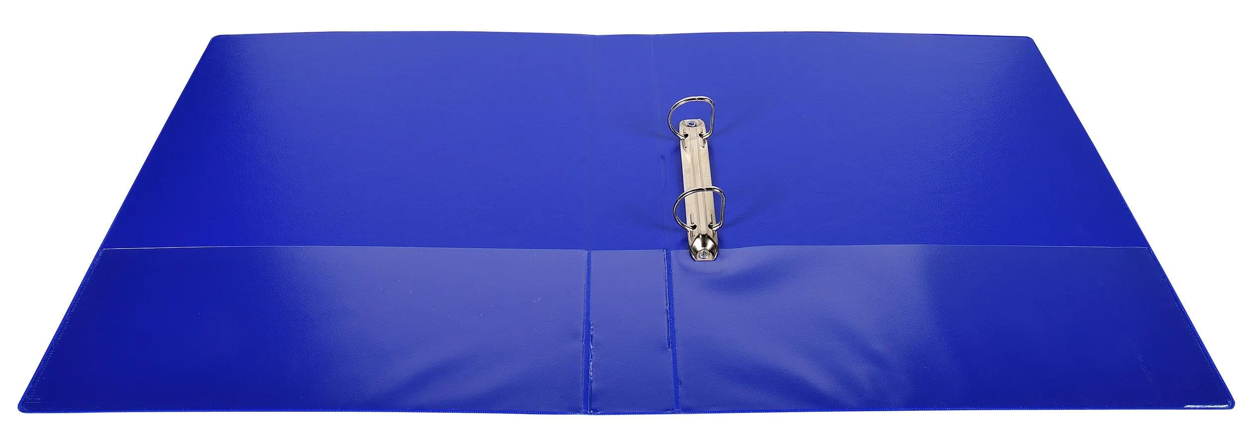 Exacompta - 51826BE - Karton mit 10 Ringen, 3 Taschen, 2 D-Ringe 25 mm, Rücken 47 mm, Außenmaße 32 x 27,7 cm, A4 Maxi, blau