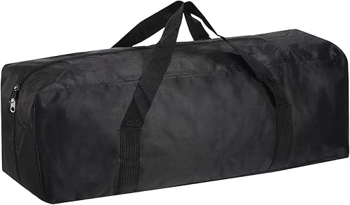 PATIKIL Bolsa de repuesto para silla de campamento de 26 pulgadas, bolsa de lona plegable para viajes, campamento, color negro (26 x 7.8 x 8.7
