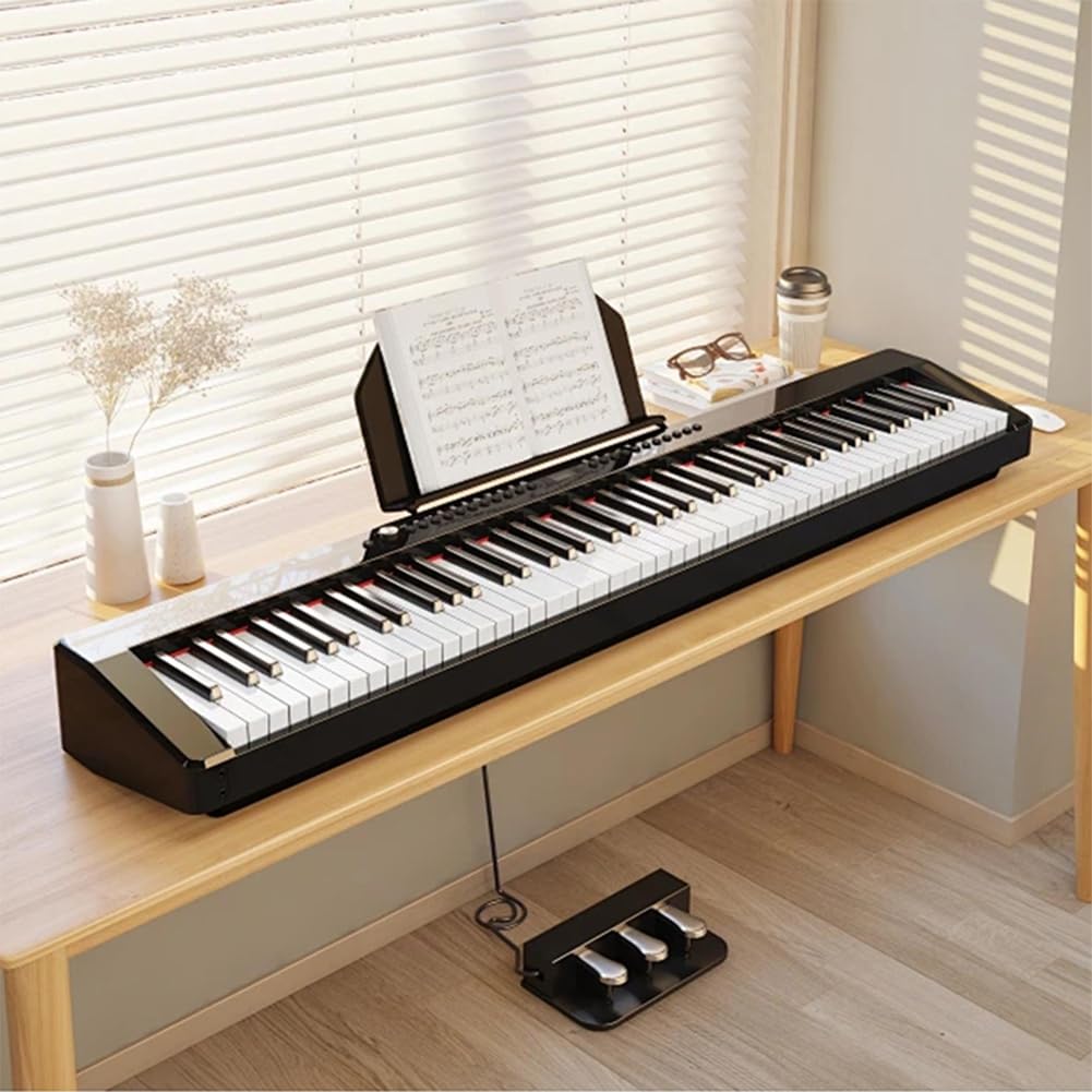 Unidad de Pedal de 3 para Pianos Digitales Electrónicos, Pedal de Sostenuto Suave con Base Antideslizante.