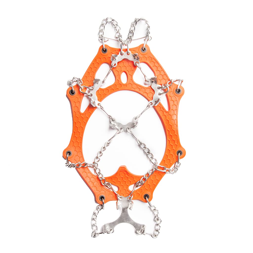 SkinStar Ice PRO Grödel Steigeisen Eisspikes,Schuhkrallen Spikes - Schuh-Ketten zum Wandern - Grödeln Eisspikes