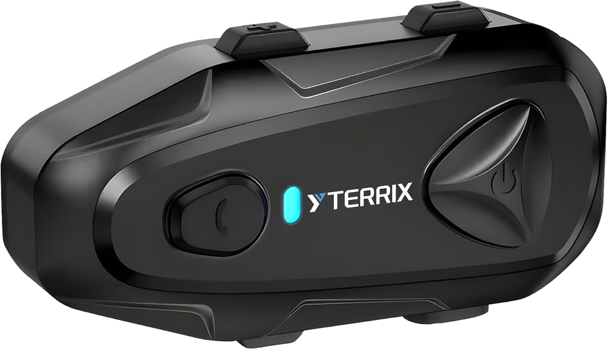 Q4 Motorcycle Bluetooth Headset, Helmet Comm System for 4 Riders, 1500m Intercom Range, Bluetooth 5.1 Dual Qualcomm Chip, Music Sharing, FM, DSP Noise Cancellation, IP65 Waterproof