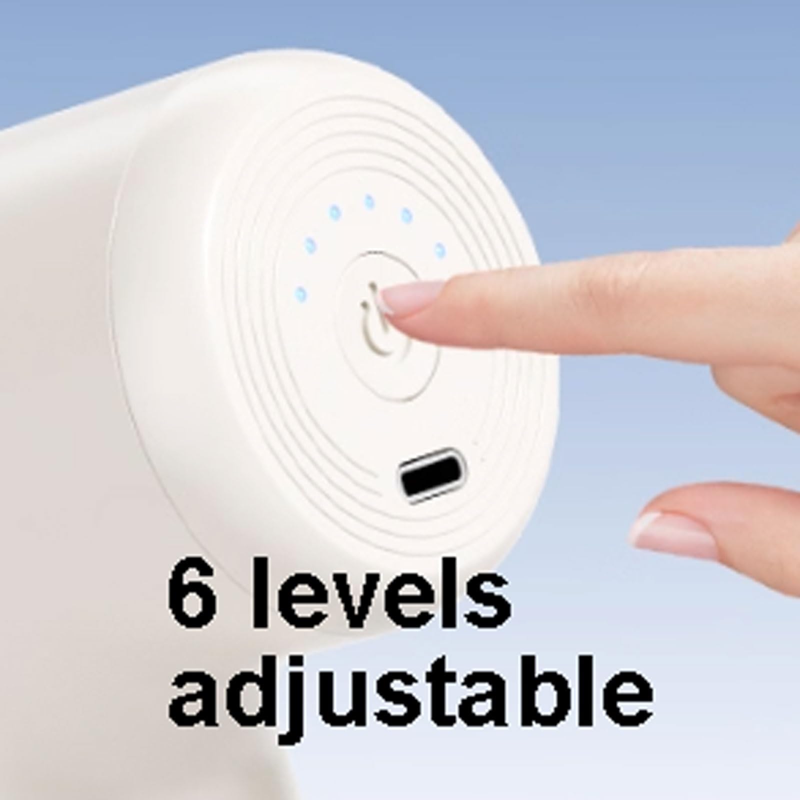 Muto Pistola for massaggio in plastica con 6 velocità e 4 testine massaggianti, massaggiatori portatili ricaricabili, for uso domestico e in ufficio. compatto(Grey)