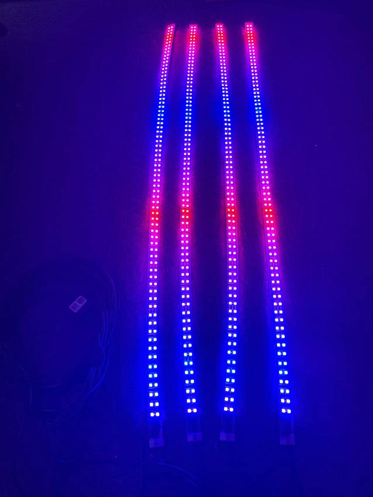 Sando Tech Double Row Dream Color Chasing & RGB x8PCS 5FT 60inch IP68 for Polaris Slingshot Hood Grill Light Strips Underglow Light Kit 12V 8Plug Sync Bluetooth&Remote Ctrl for Making LED Wheel Light