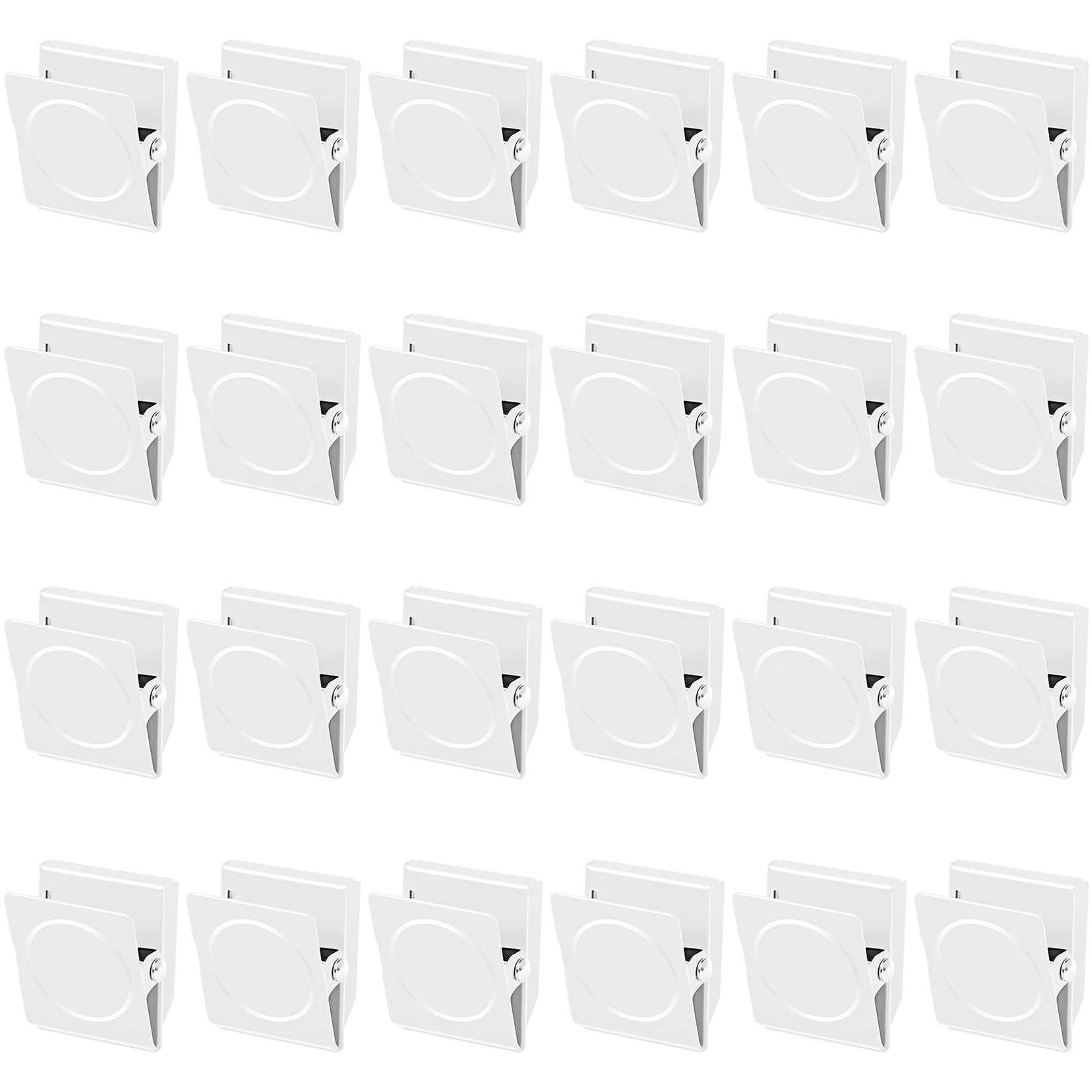 Grtard 24 Pack Magnetic Clips Heavy Duty, White Magnet Clips for Fridge, Refrigerator Magnets, Strong Magnetic Clip,Scratch Free Magnets with Clip for