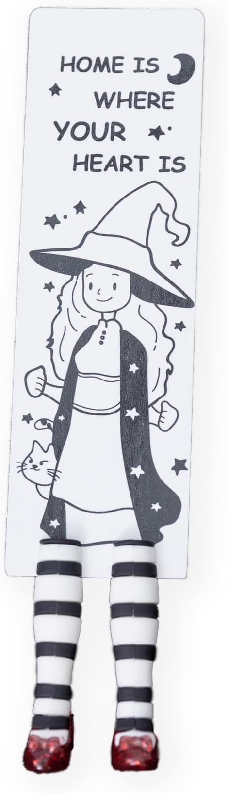 Witch Bookmark Ruby Slippers Book Mark Funny Book Desk Decor Bookmarks for Book Lovers Fathers Day Gifts Gift Ideas (Home-is-Where-Your-Heart-is Bookmark)