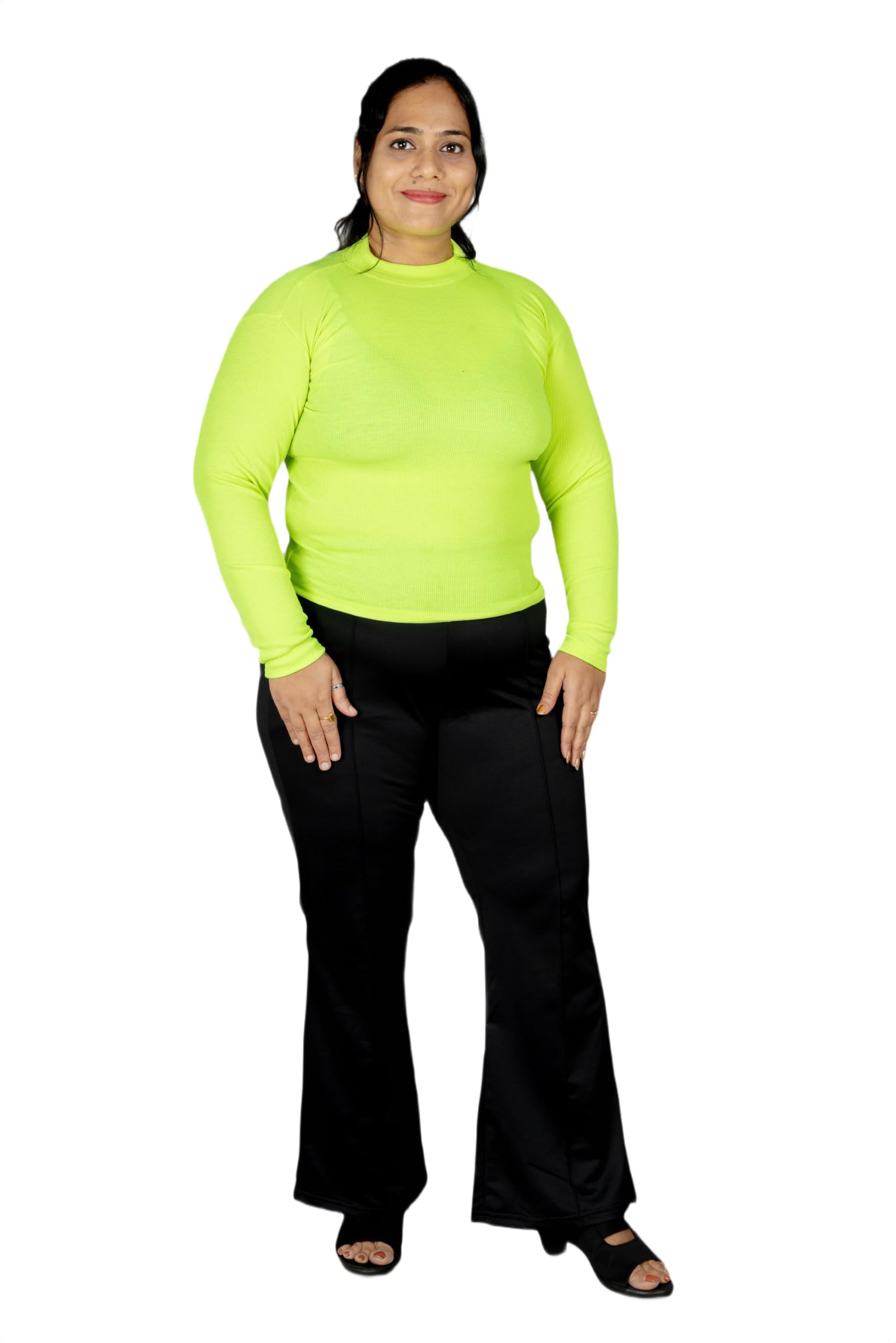 Women's Bell Bottom Trousers, Flared Fit, Casual and Office Wear-picture-44