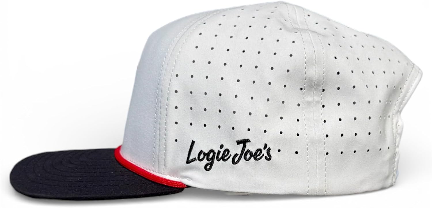 Logie Joe's Pocket Aces Golf Hat | Snapback Cap | Built-in Magnetic Ball Marker Holder + Marker Included | Adjustable Gray & Black