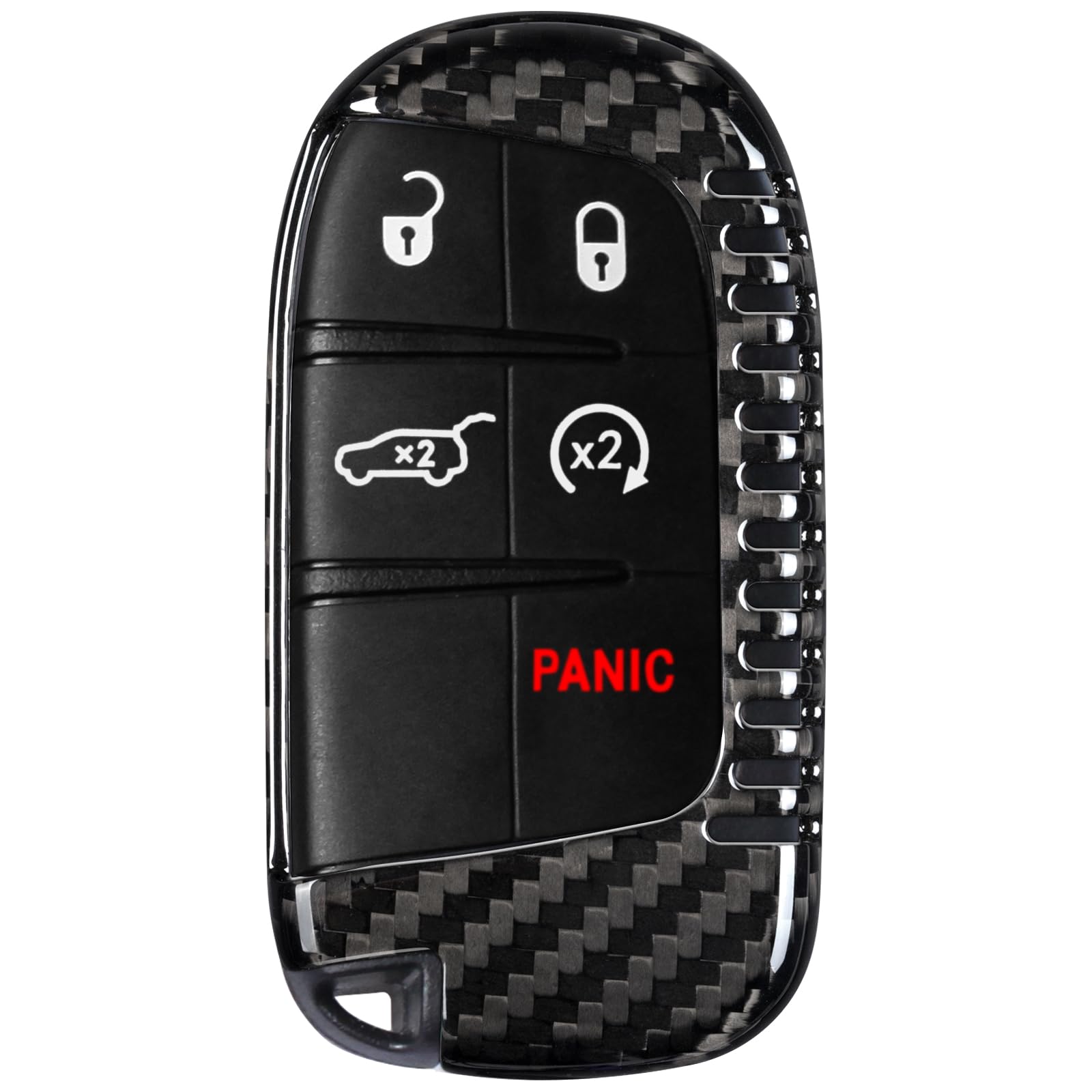 JWWY Carbon Fiber Key Fob Cover For Dodge - Fits Charger, Challenger, RAM 2015-2025, Protective Case With ABS Plastic - View #5