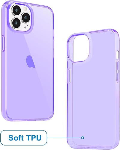Vista 26 de JJGoo Funda transparente compatible con iPhone 15 Pro, funda de teléfono de TPU suave y transparente, a prueba de golpes, funda delgada para Negro
