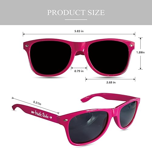 Miniatura 4 de LADY&HOME Paquete de 10 lentes de sol para despedida de soltera, damas de honor y novia para fiesta de novia, despedida de soltera (neón)
