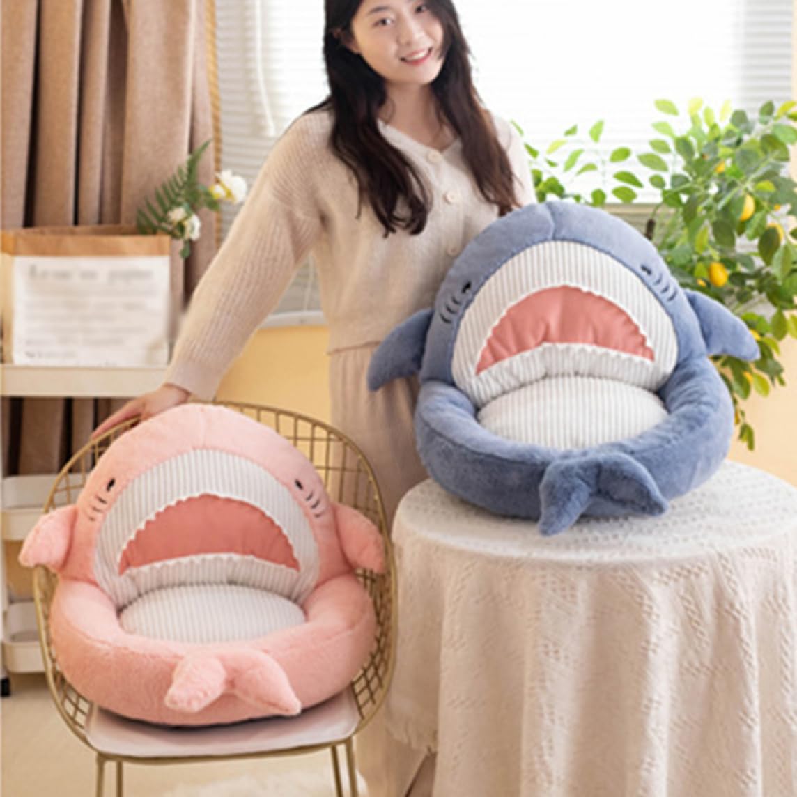 Amazon.co.jp: [DLAWF] 椅子クッション シートクッション ブルー