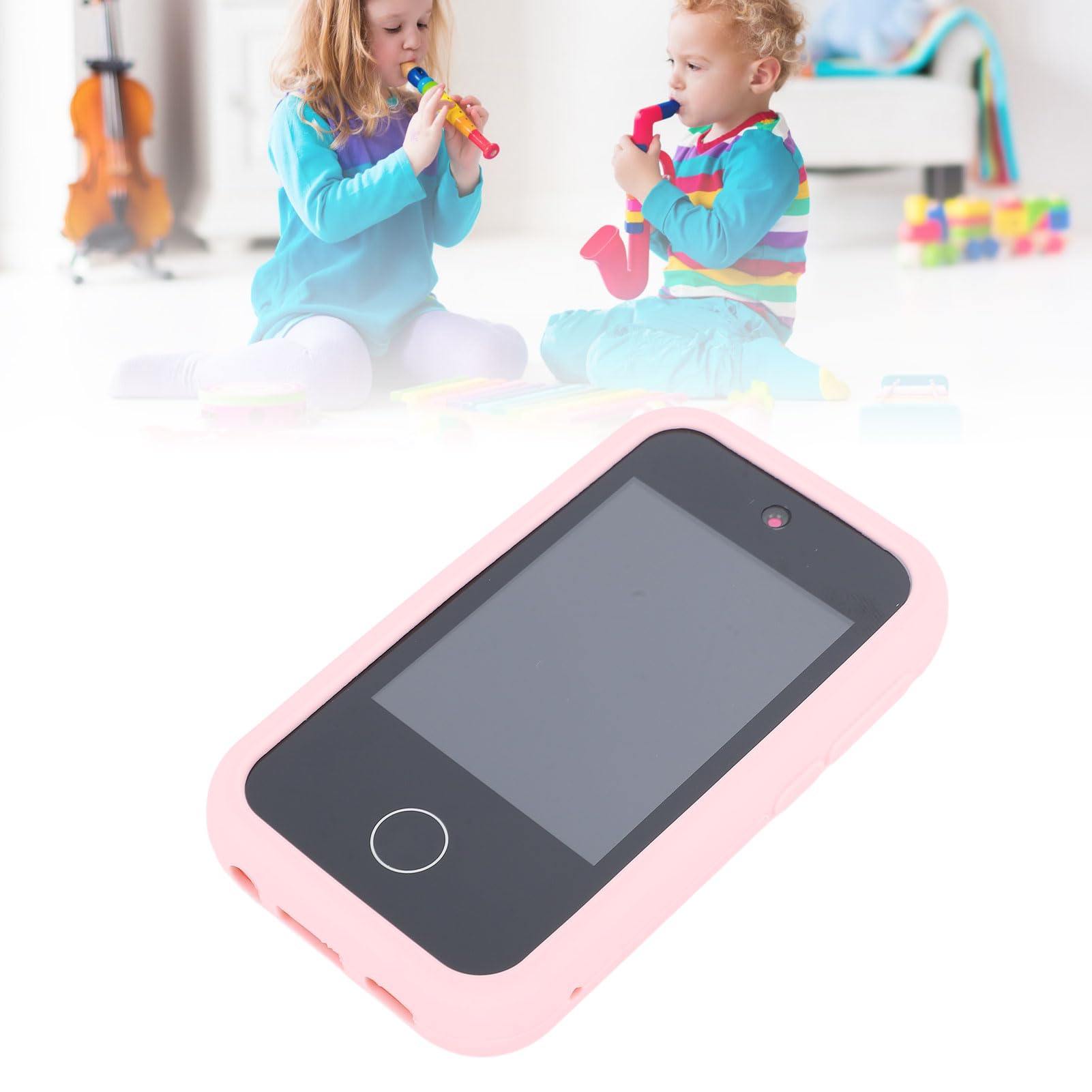 Smart Phone per bambini Touchscreen HD Doppia fotocamera 8 Giochi Sicurezza di caduta per ragazze Regalo con motivo animale carino