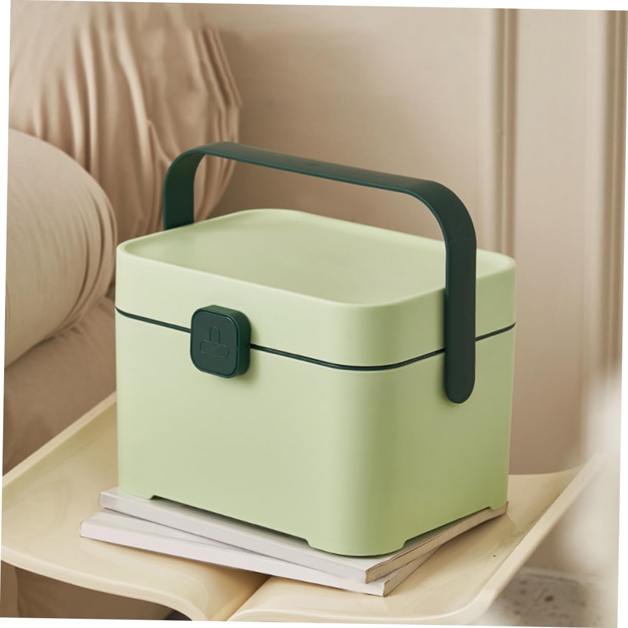 Makeup Organizer Storage Case Capacity Multi-functional Storage Box for Cosmetics Tools and Stationery Easy Visibility and Portable Handle