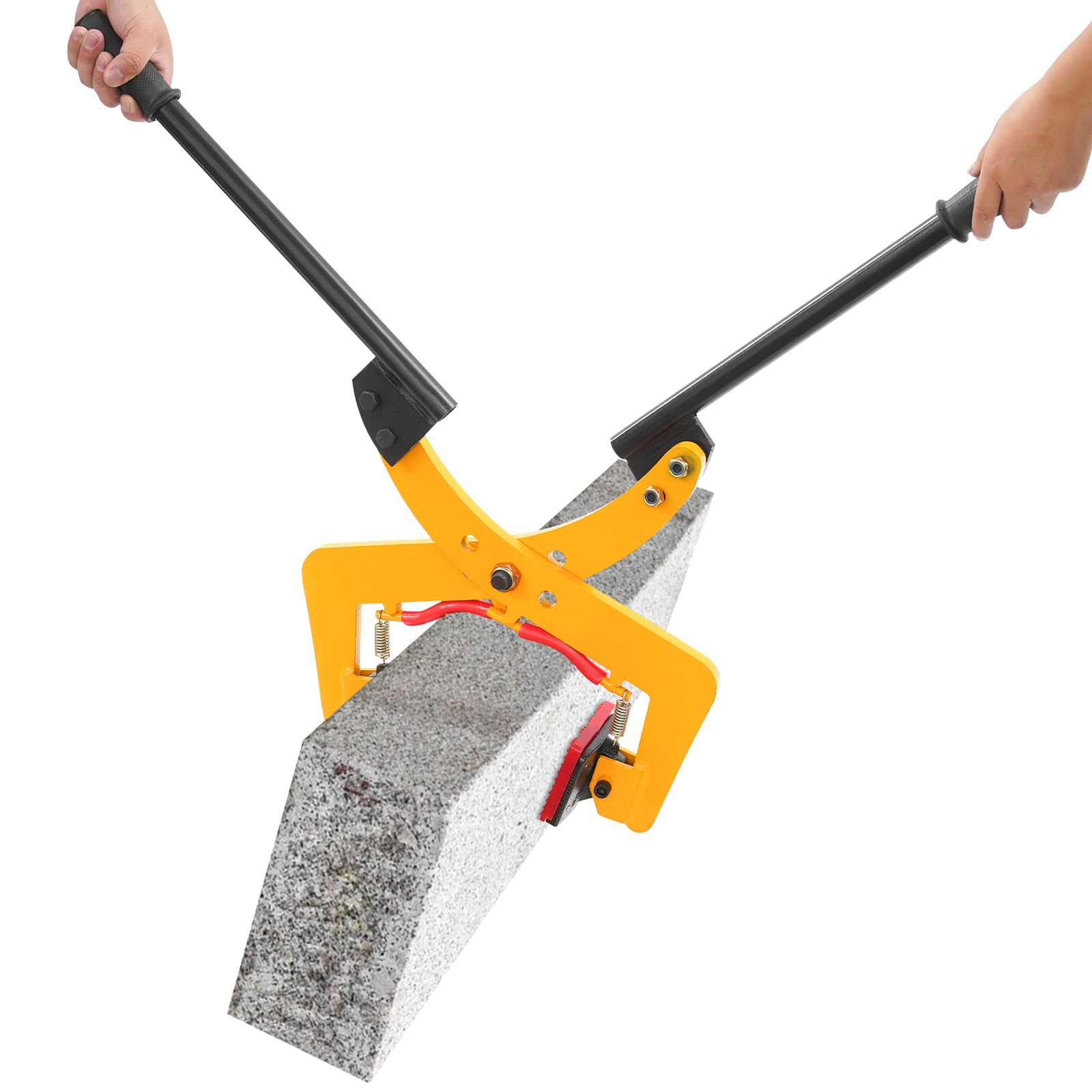 Pinza da 280 kg, con apertura regolabile, 8 – 30 cm, pinza di sollevamento in acciaio legato con cuscinetti in gomma antiscivolo per sollevare e trasportare pietre, granito