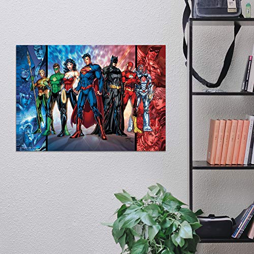 Mightyprint Dc Comics – Justice League – Team Picture – Unique Wall Art – 17” X 24” – Not Made Of Paper – Perfect For Gifting And Collecting #TOP1