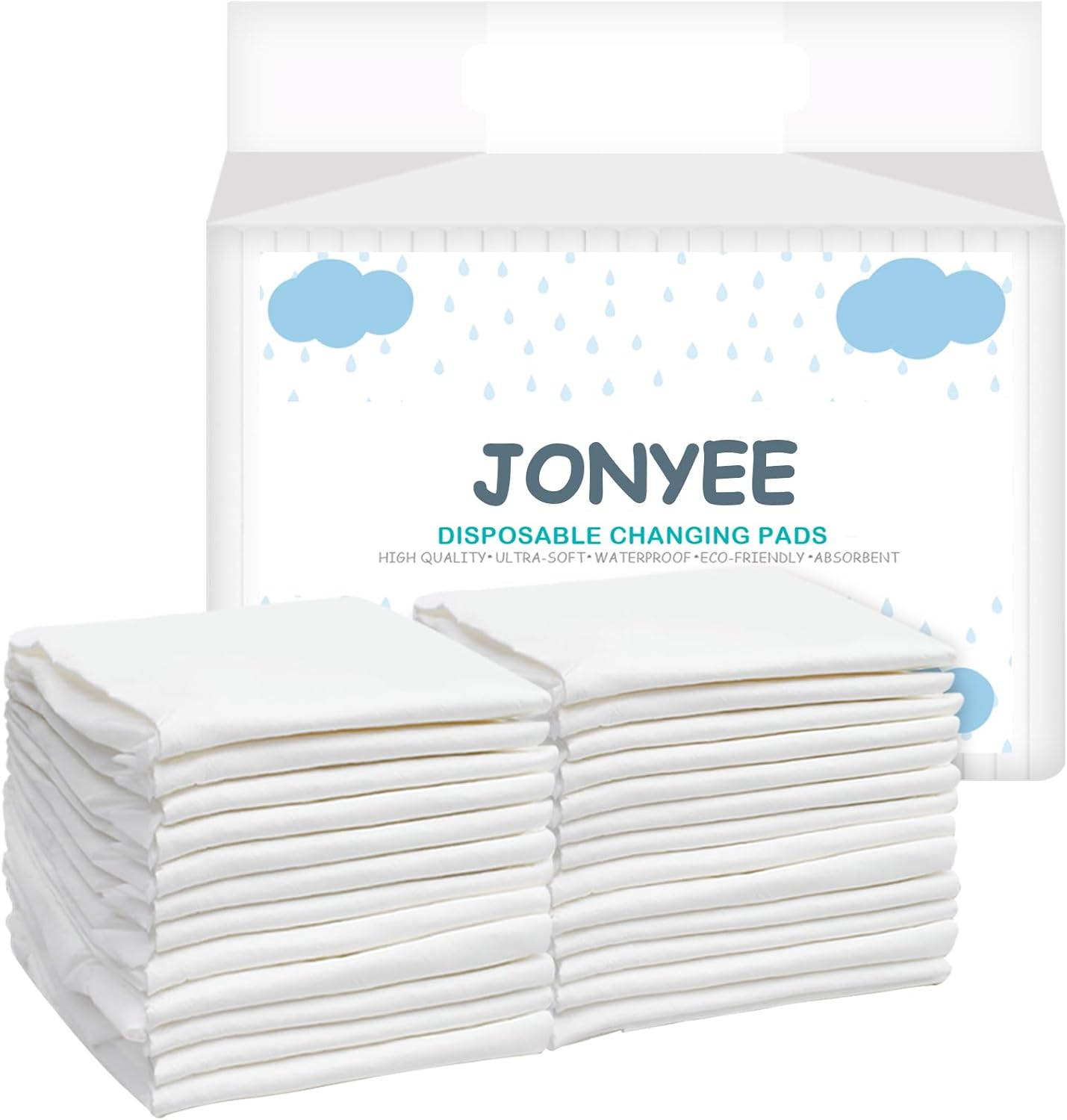 Disposable Pads for Changing Diapers with Super Absorbent and Leak Proof, 17″x 24″ 4-Layer Quick Dry Pet Pads for Dogs Pee Training,Soft for Newborn Baby and Incontinence Adults -White(25P)