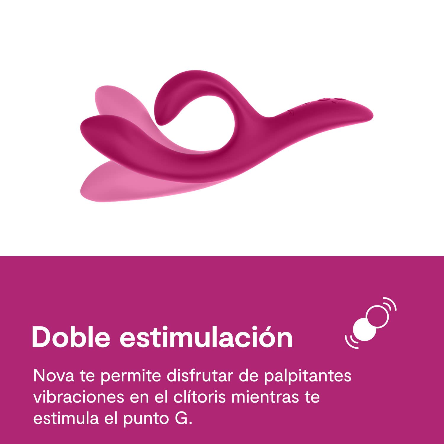 We-Vibe Nova 2 Conejito vibrador para mujeres consolador - Juguete sexual conejo vibrador estimulador del clítoris y punto G - 10 modos de vibración - Control por app - Juguetes para parejas adultas