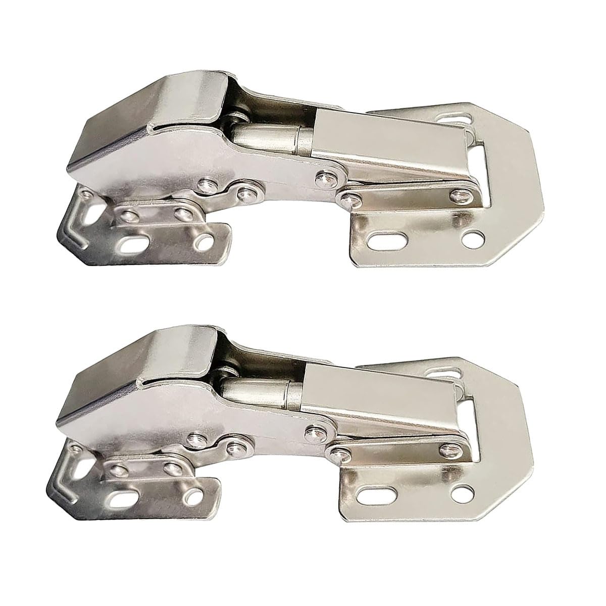 Dmlayhp 2Pcs 5Inch Cabinet Door Hinges Kitchen Concealed Hinges Cupboard Door Spring Buffer Hinges
