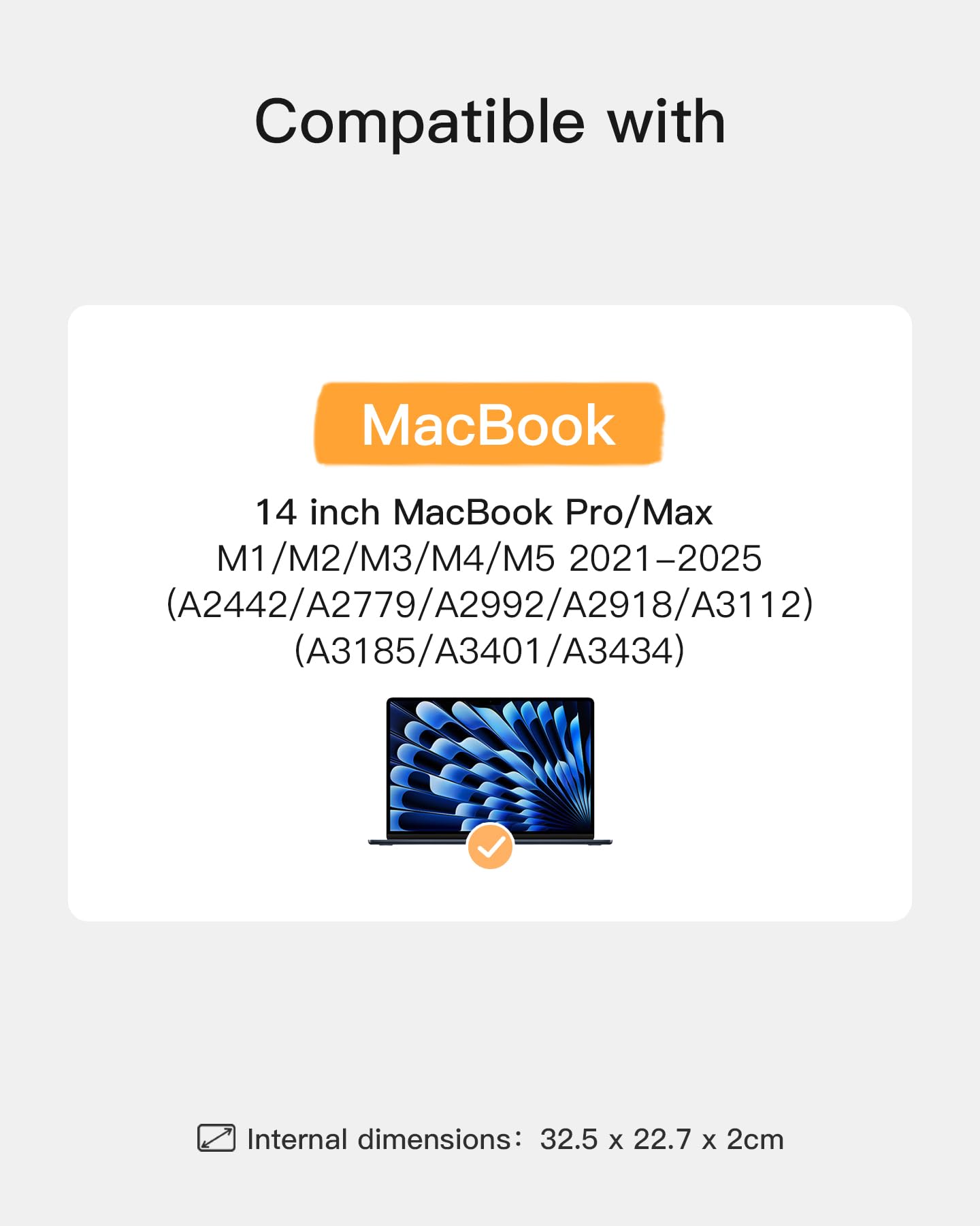 Inateck 360° Protezione Custodia Compatibile con 14 Pollici MacBook Pro M5/M4/M3/M2/M1 Pro/Max 2025-2021 A3434 A3401 A3185 A3112 A2992 A2918 A2779 A2442