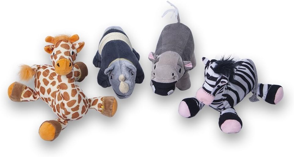 Squeak Dog Toy Soft Plush Chew Toy Fantastic Hits Toy for Pets (B 4pack)