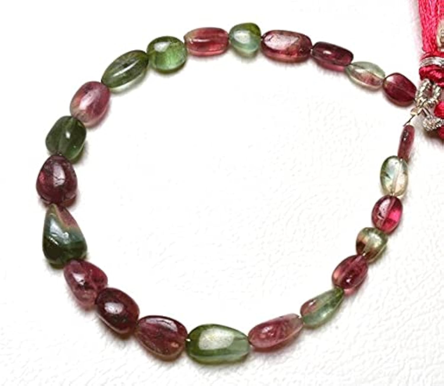 Tourmaline bicolore naturelle AAA | Perles pépites haut de gamme pour bijoux fins