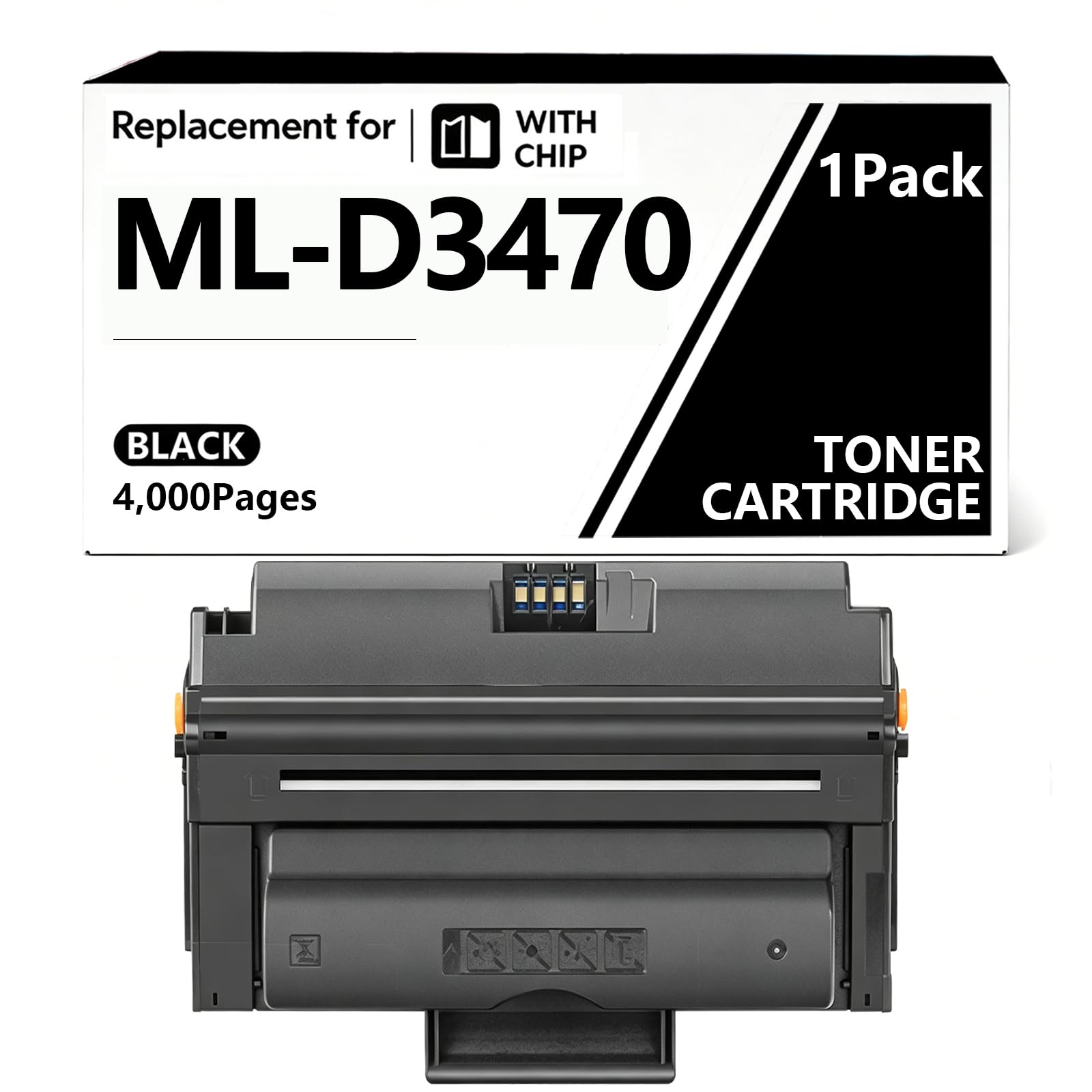 Cartuccia di toner ML-D3470A, Sostituzione nera ad alta resa per la stampante Samsung LaserJet ML-3470D 3471ND, Stampa ad alta velocità, Immaging accurata, Alta rendibilità ,4000Pages