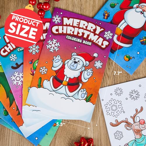 Joyin 11146 24 Pcs Christmas Coloring Book Bulk For Kids Mini Christmas Coloring Books In 6 Covers Great Gift Girls And Boys, Holiday Presents And Party Favors thumb #6