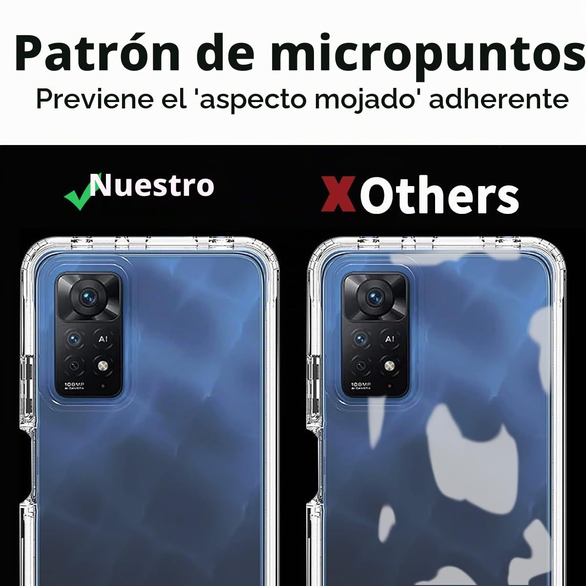 ISOI Funda para Xiaomi Redmi Note 11 4G/11s, 360 Grados Protección Diseñada, Transparente Ultrafino Silicona TPU Frente y PC Back Carcasa Belleza Original Funda de Doble Protección - Transparente
