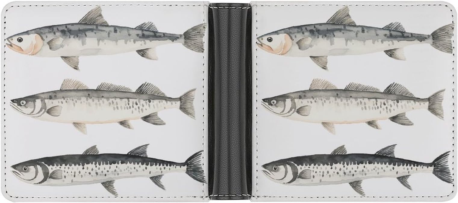 Different Types of Cod Wallet Bifold Passcase Slim Wallet Leather Compact Credit Card Holder Front Pocket Cash Purse