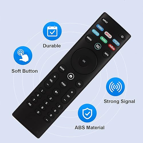 Miniatura 2 de 2 paquetes de control remoto XRT140 reemplazados para Vizio Smart LED TV M50Q7-H1 M55Q7-H1 M65Q7-H1 M55Q8-H1 M65Q8-H1 V555-H1 con Watchfree Vudu