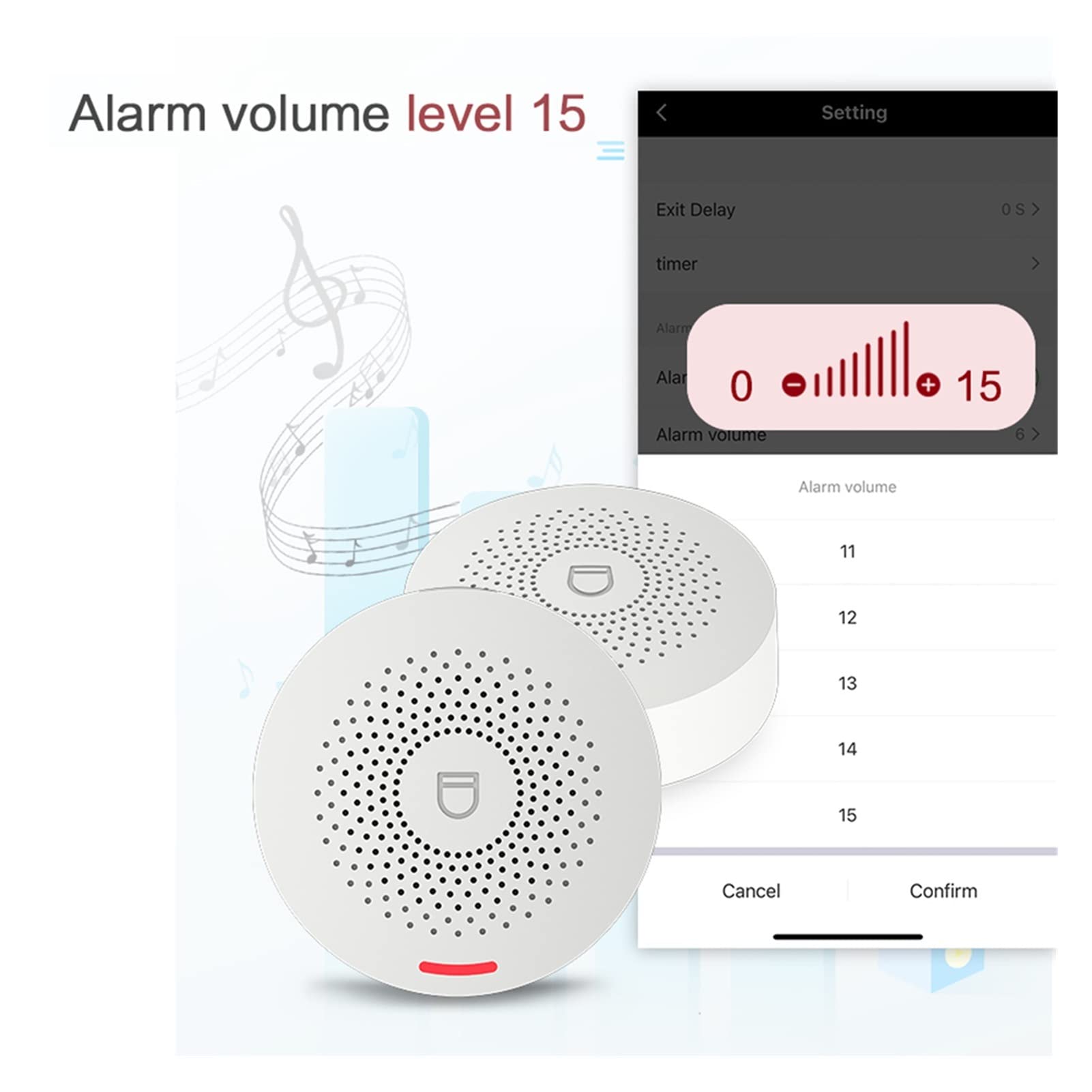 Kit Allarme Casa, WI-FI di sicurezza allarme intelligente con sensore della porta Smart Life & Tuya Controllo app compatibile(G)