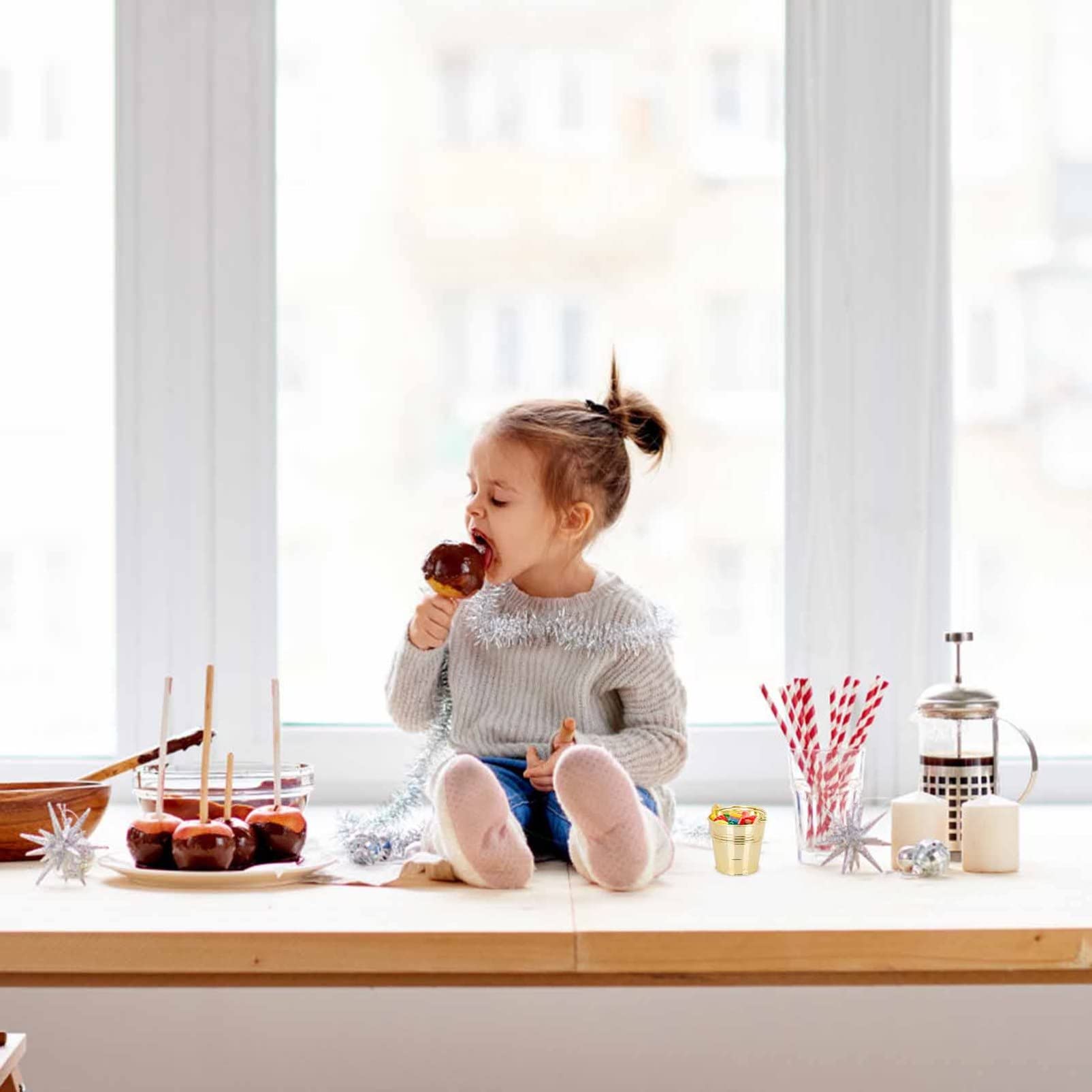 POPETPOP 10 Juegos Cubos De Dulces Mini Para Fiesta Cubos De Almacenamiento De Plástico Con Asa Para Snacks Y Para Bodas Cumpleaños Y Celebraciones 10 Piezas X 10