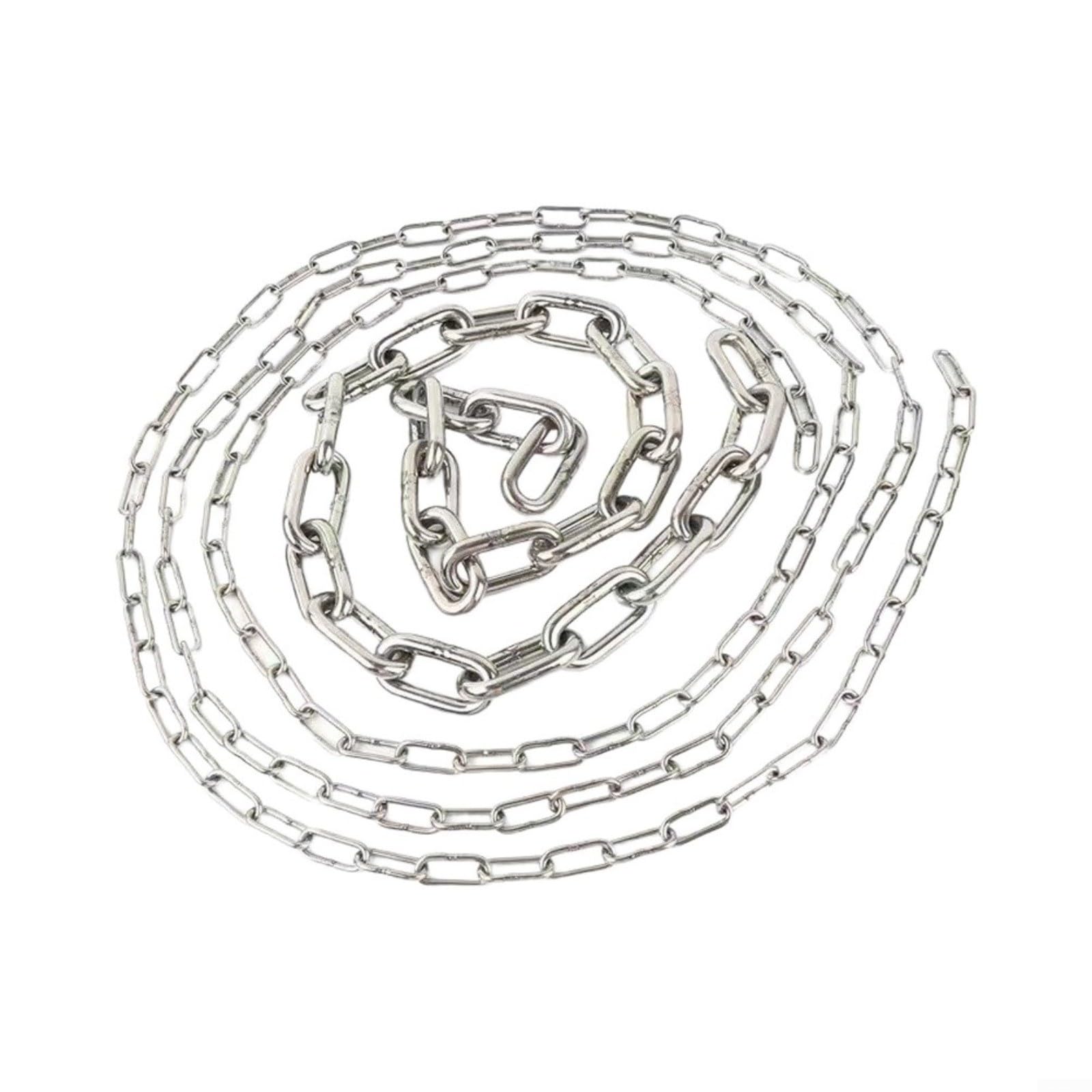 316 Edelstahl für kette 2M, für robuste Gliederkette für Marine und DIY | (316-2m-8mm)