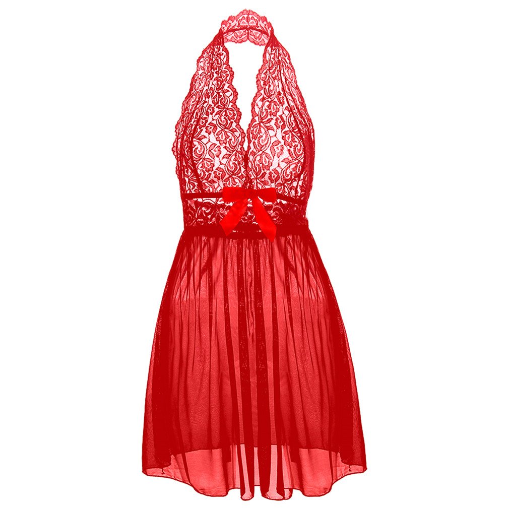 Damska bielizna erotyczna, koronkowa, koszula nocna, negliże, seksowna, przezroczysta, zestawy bielizny, koronka, wiązana na szyi, babydolls ze majtkami, duży rozmiar L-5XL