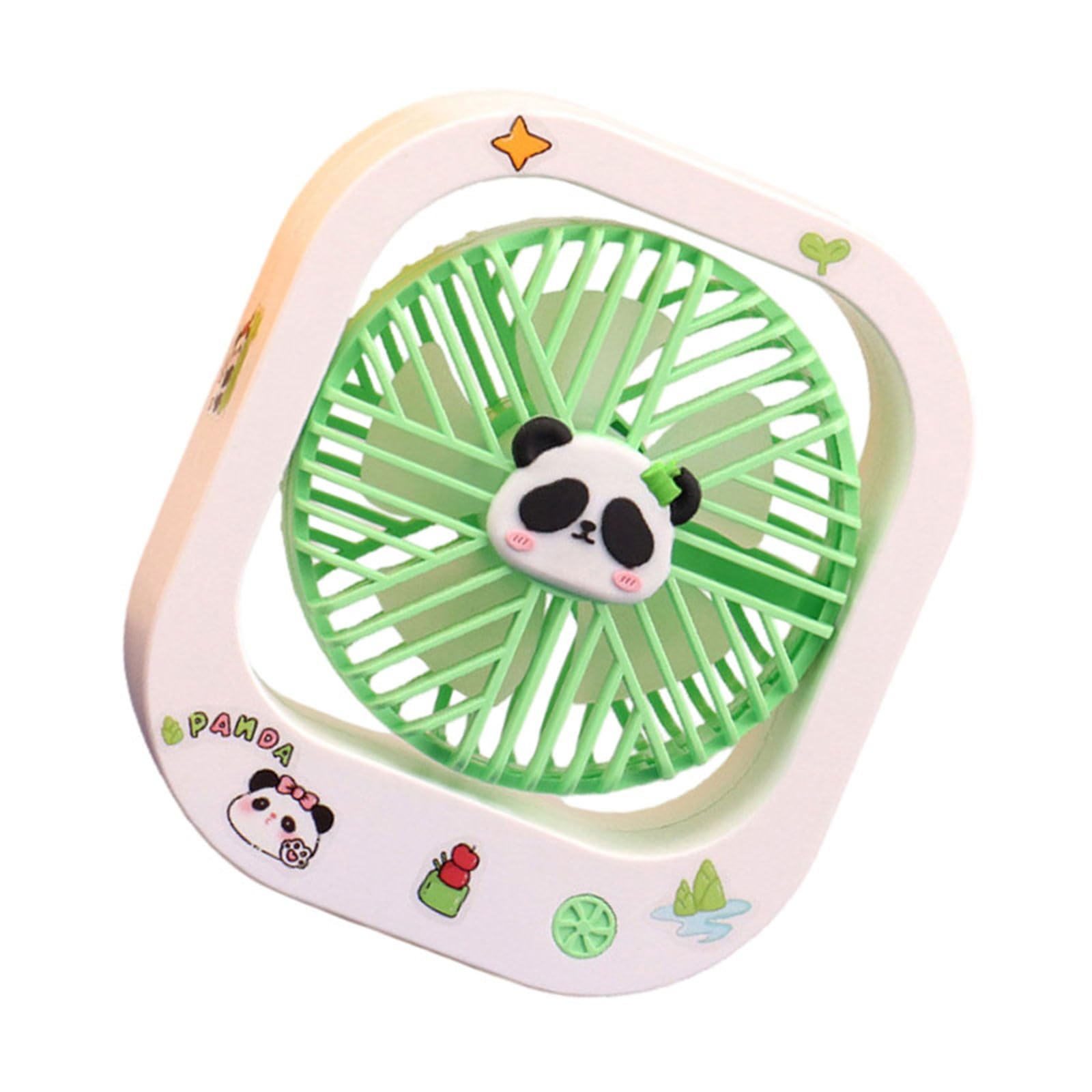 Elnwnnkc Desktop Fan Square Shape Adorable Cartoon Styles Motor Ideal for Workstation Dorm Room Dormitory Cooling Fan